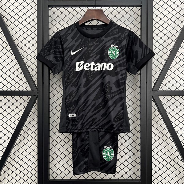 Camiseta Sporting Lisbon Portero Niño 2025/26 Negro